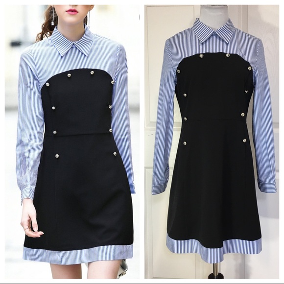 NWT! AdoreWe Queen Mulock Shirt Collar dress - Picture 1 of 9